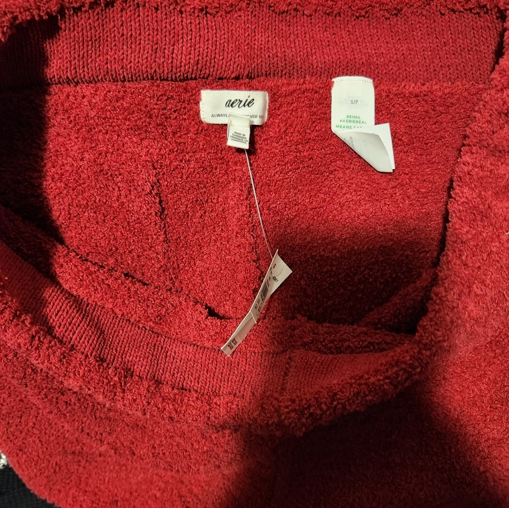 Aerie Red Plush Shorts NWT